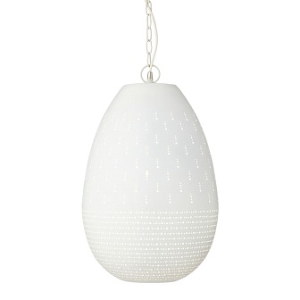 LAMPA WISZĄCA CHILI BIAŁY/SREBRNY 33CM
